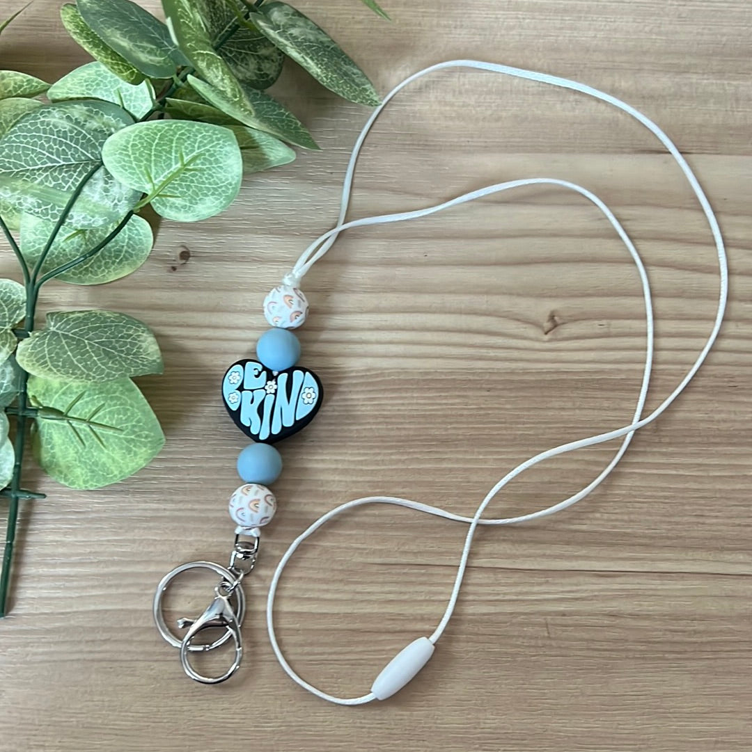 Blue Be Kind Lanyard