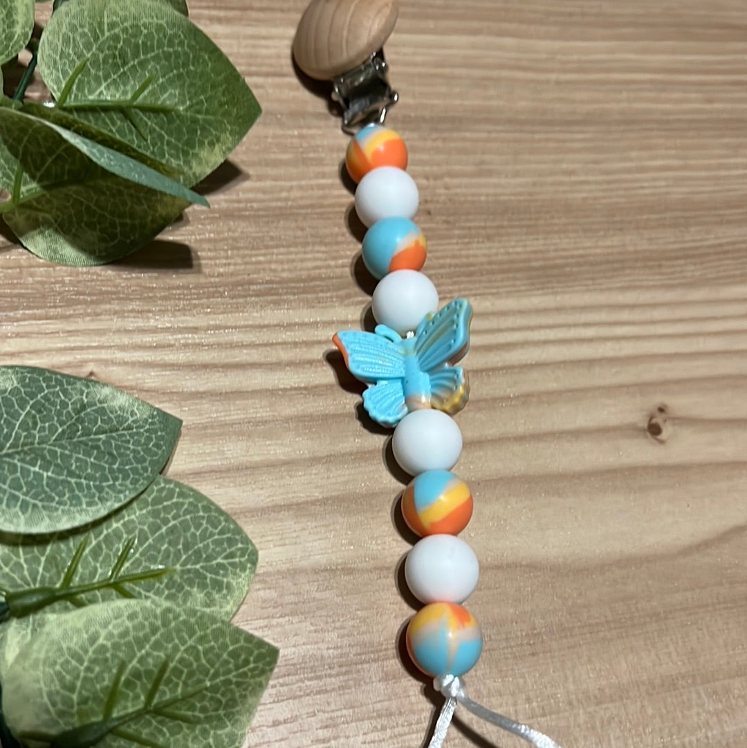 Colorful Butterfly Pacifier Clip