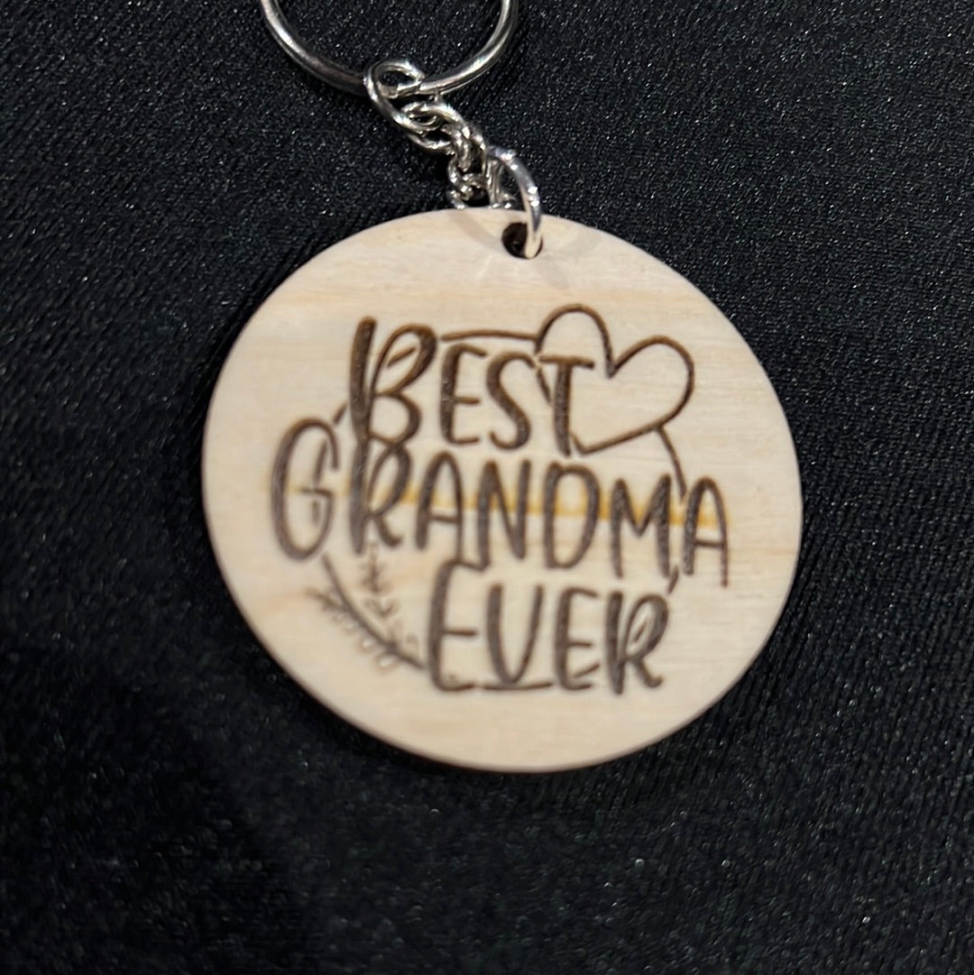 Grandma Wood Keychains