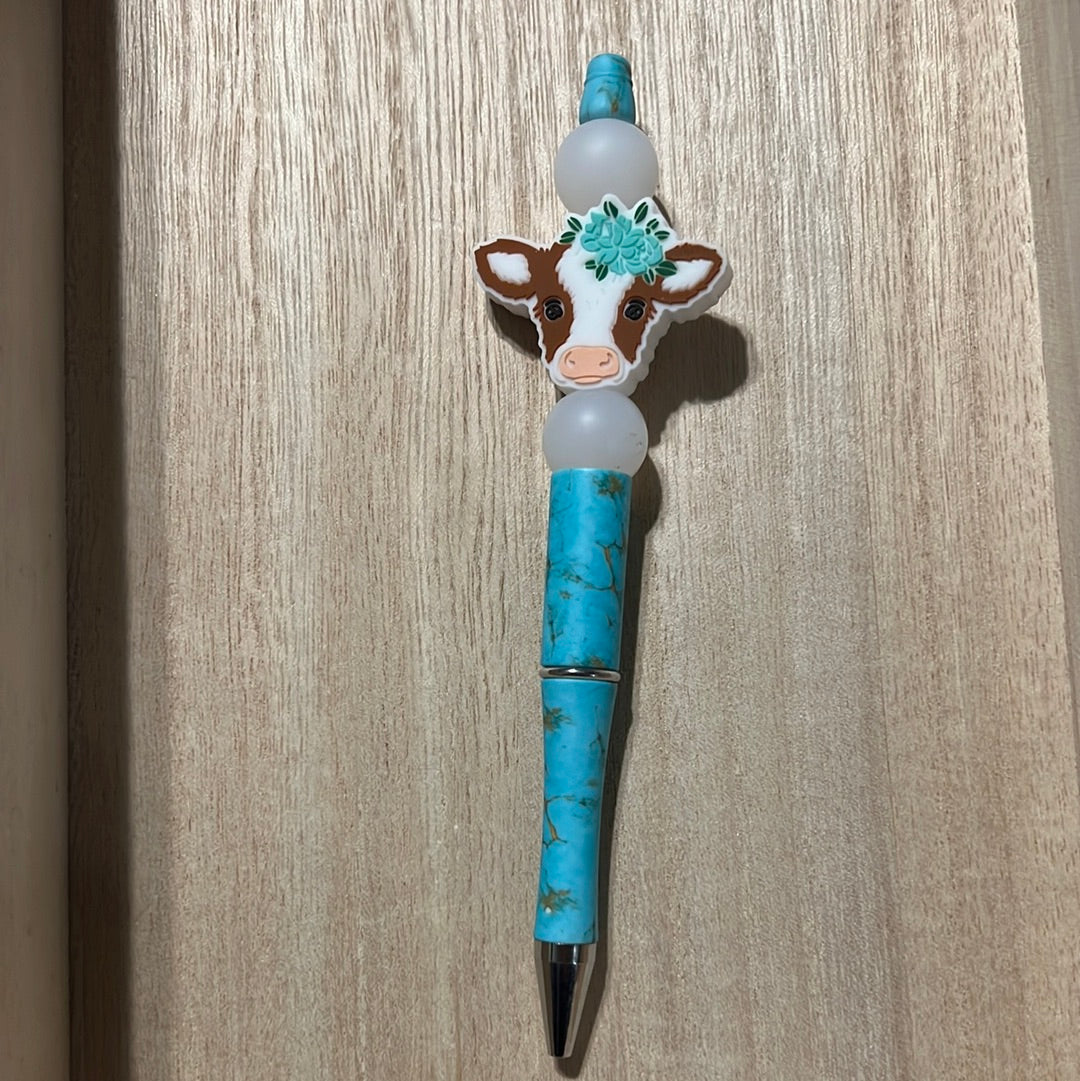 Turquoise Pen with Calf