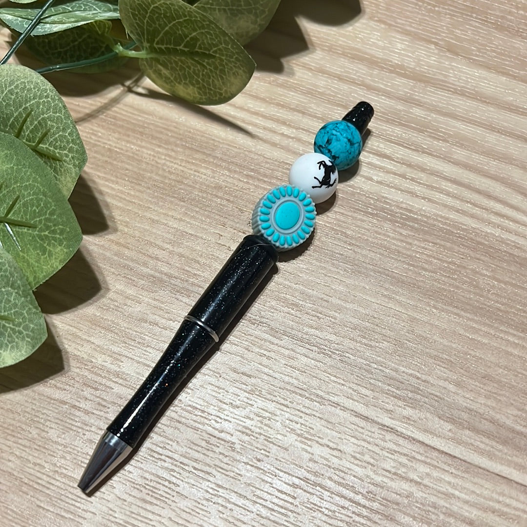 Horse and Turquoise Pen