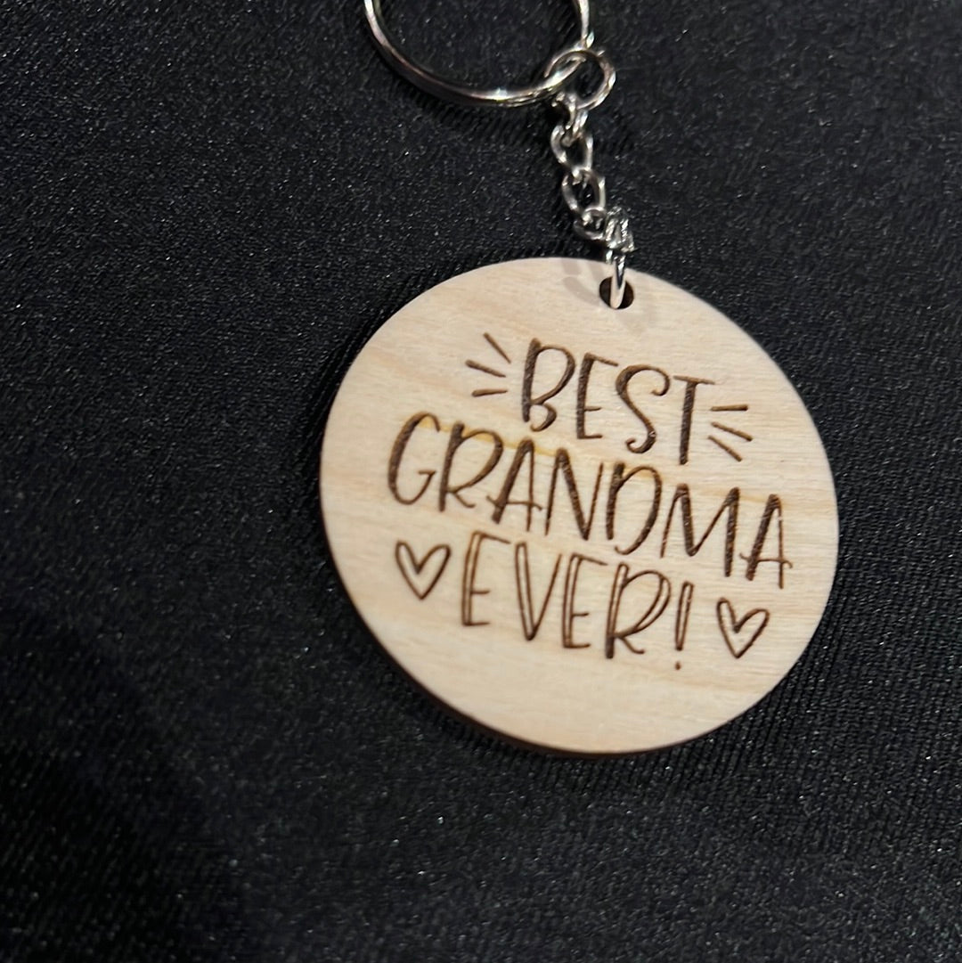 Grandma Wood Keychains