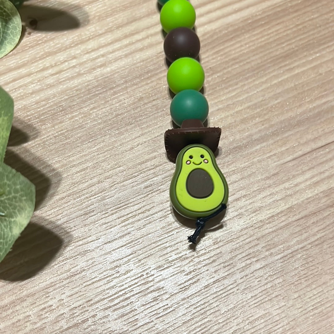 Giddy Up Avocado Keychain