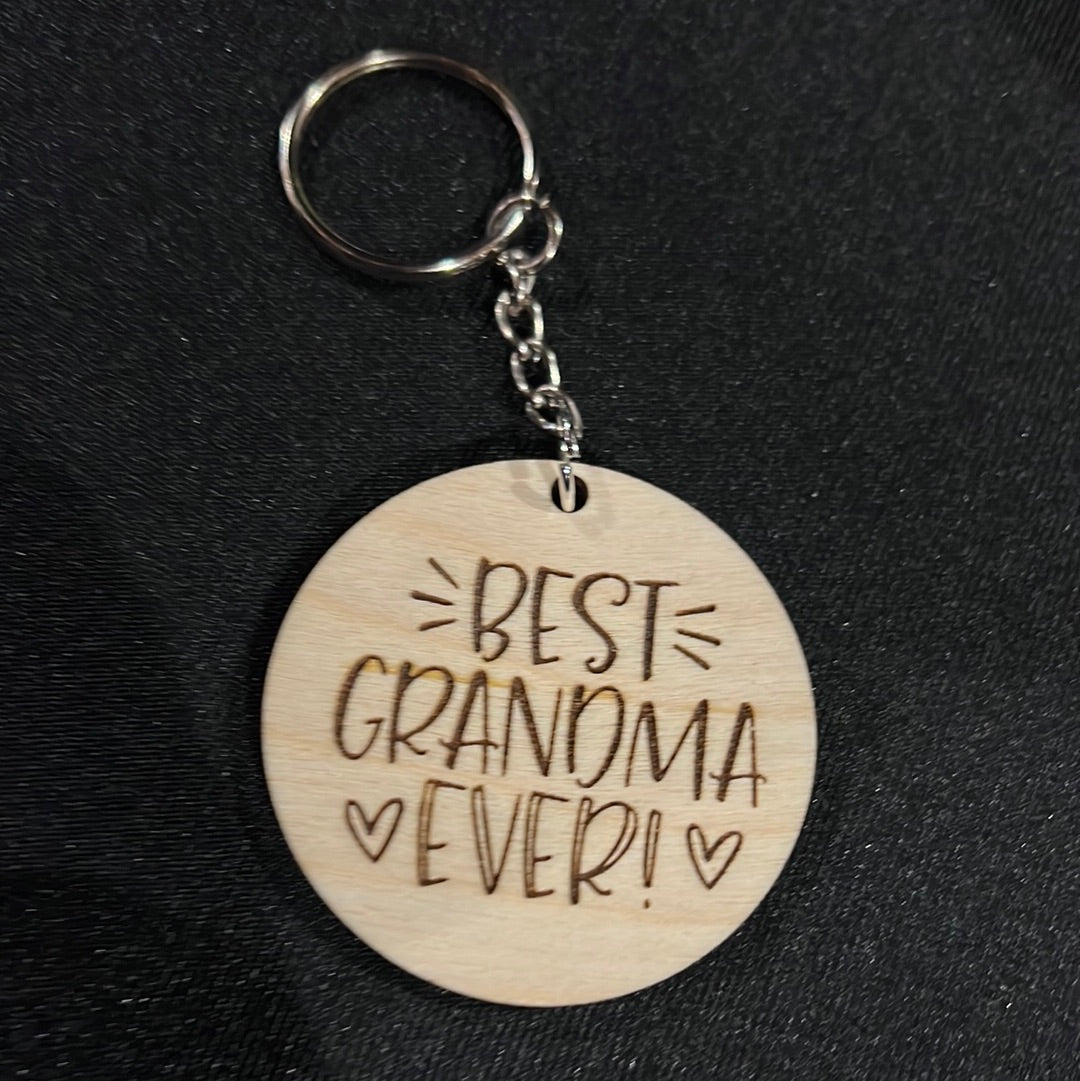 Grandma Wood Keychains