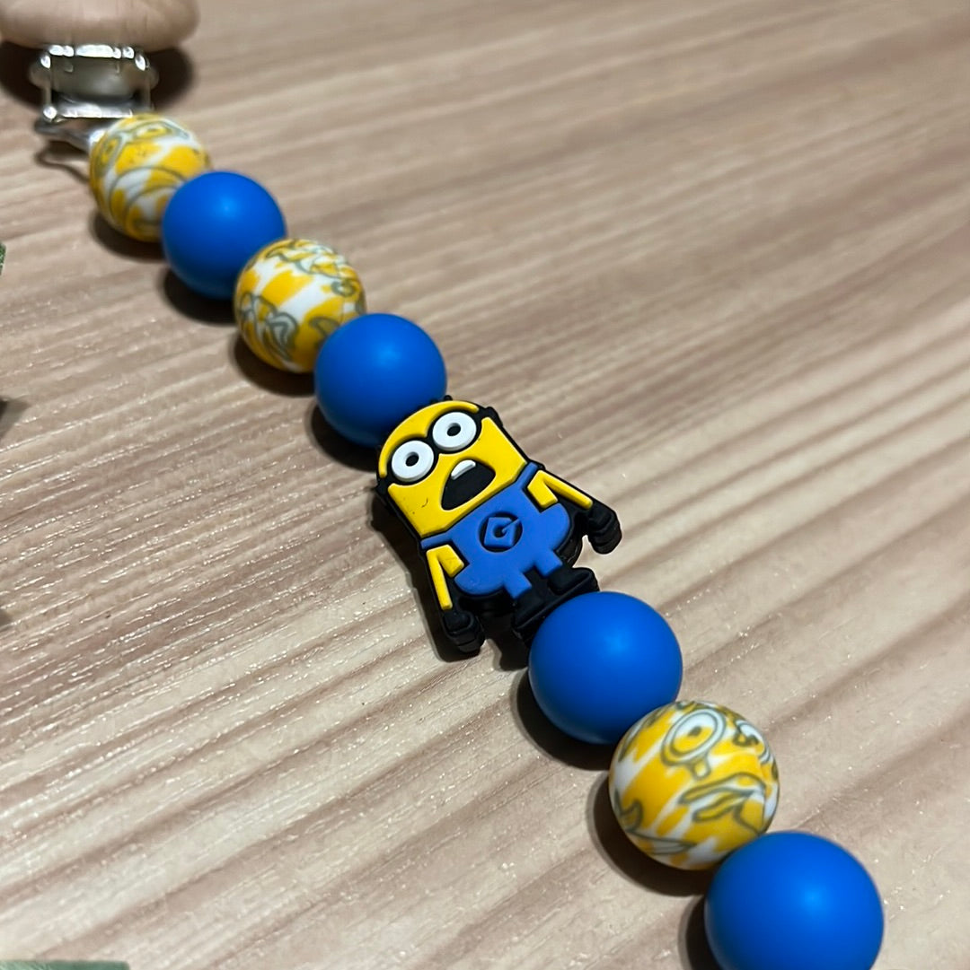 Yellow Worker Pacifier Clip