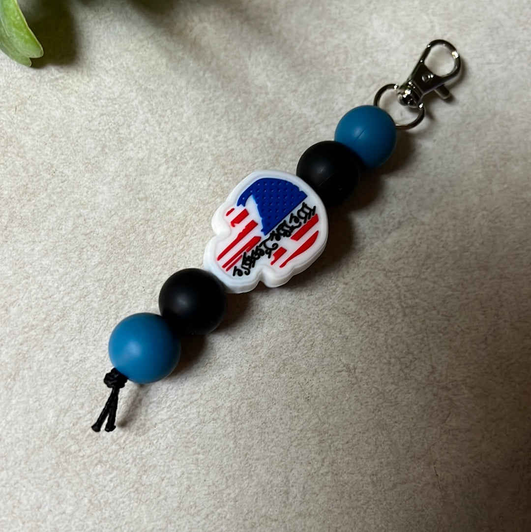 We the People Red White and Blue Keychain