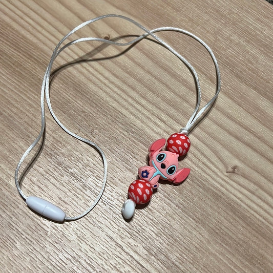 Pink Alien Kids Necklace