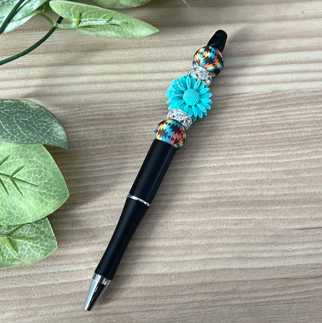 Aztec Turquoise Daisy Pen