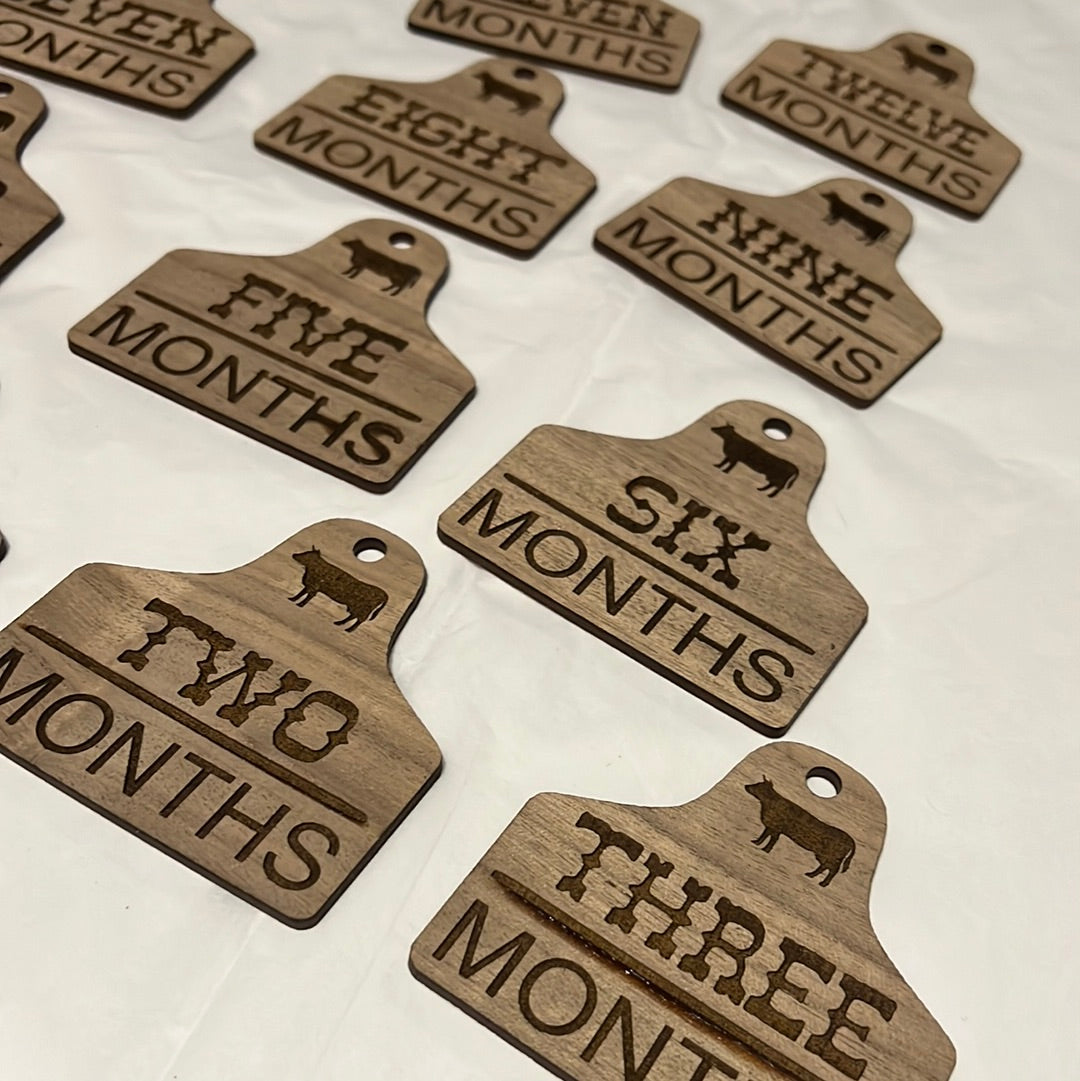 Baby Milestone signs - Cow Tag
