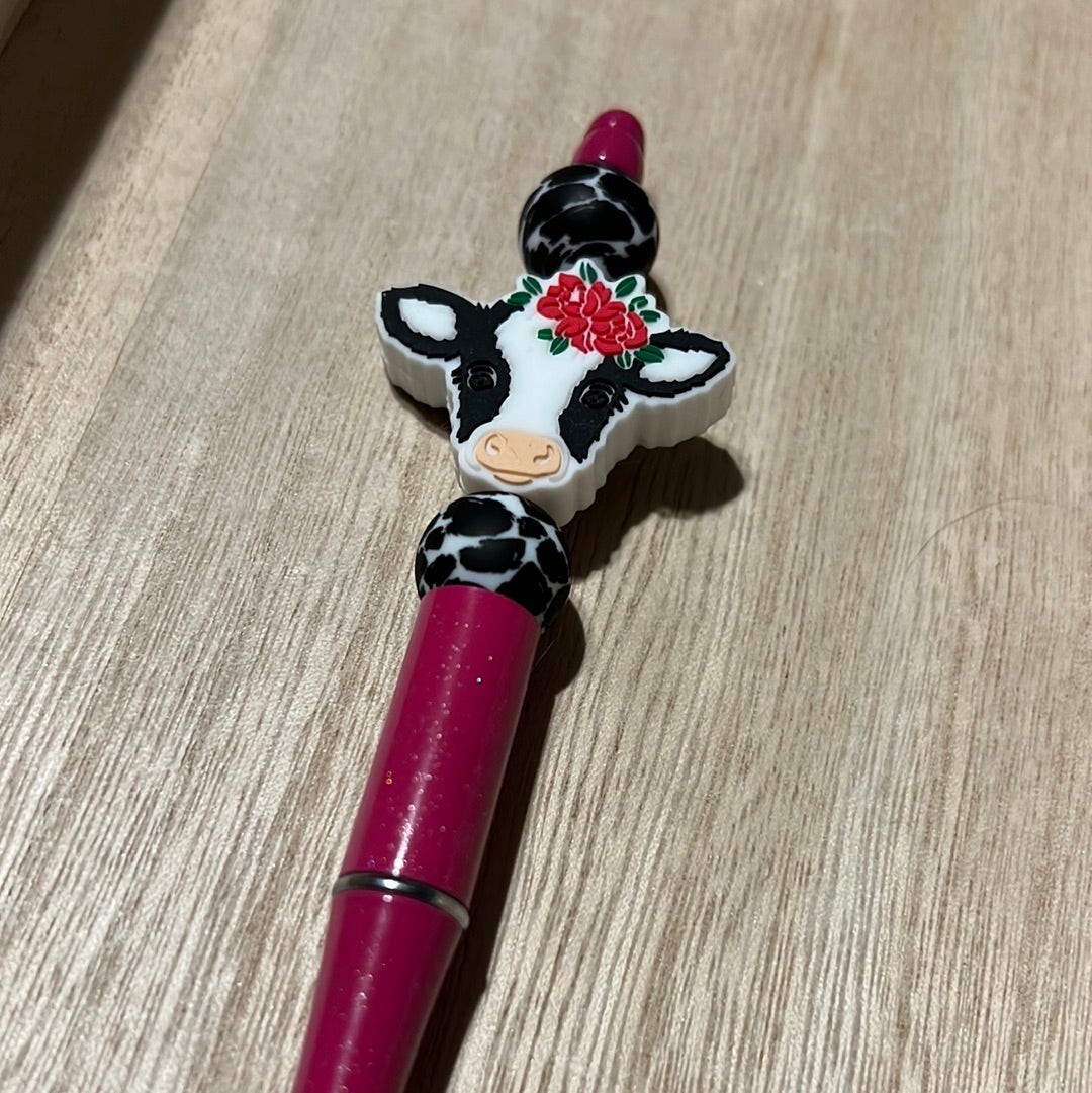 Pink Sparkles Calf Pen