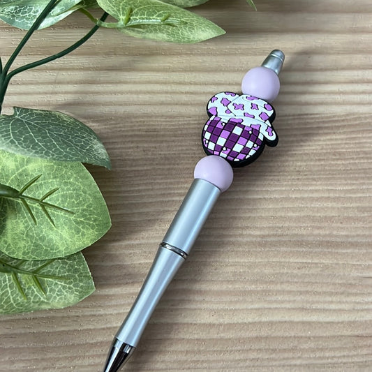 Purple  Disco & Cowboy Hat Pen