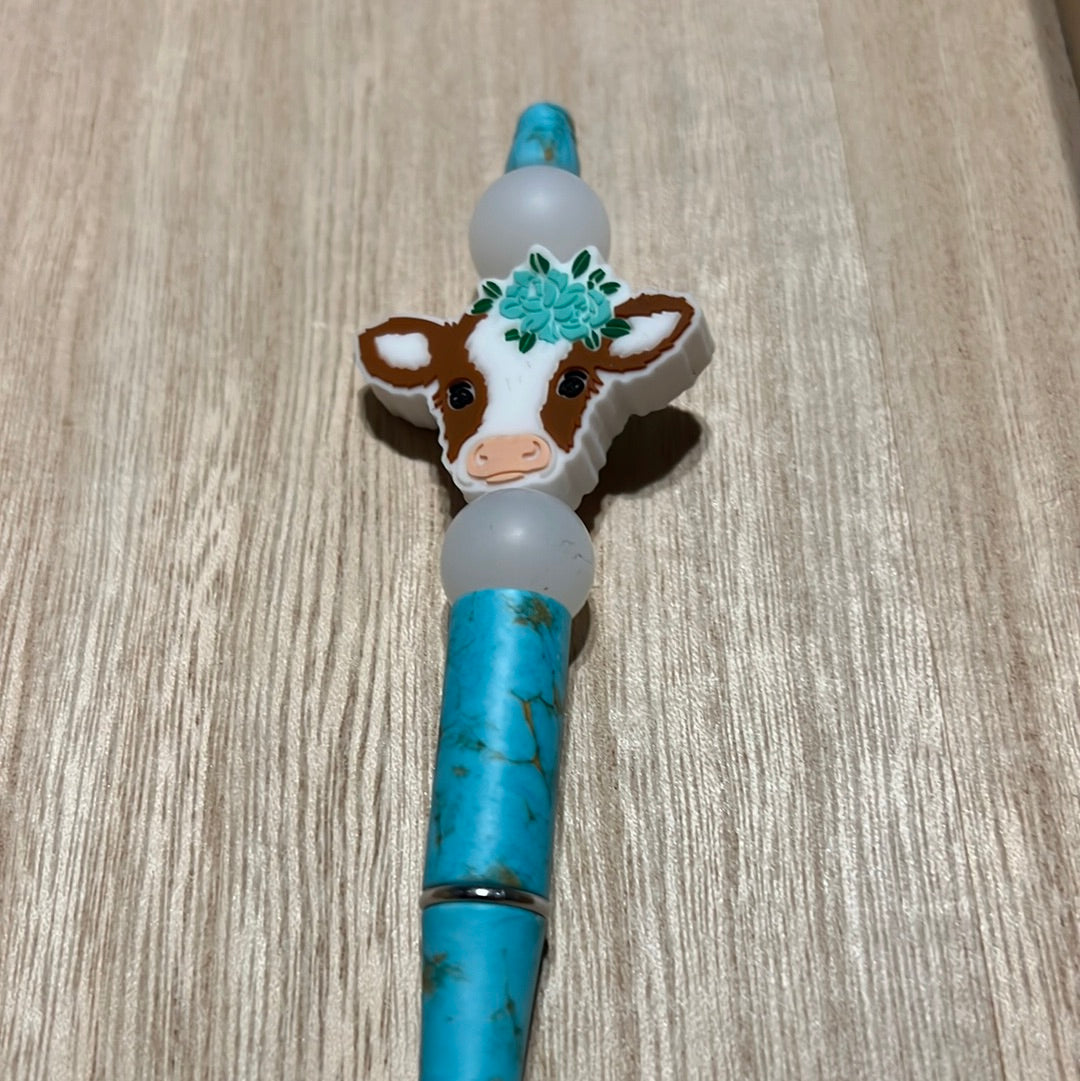 Turquoise Pen with Calf