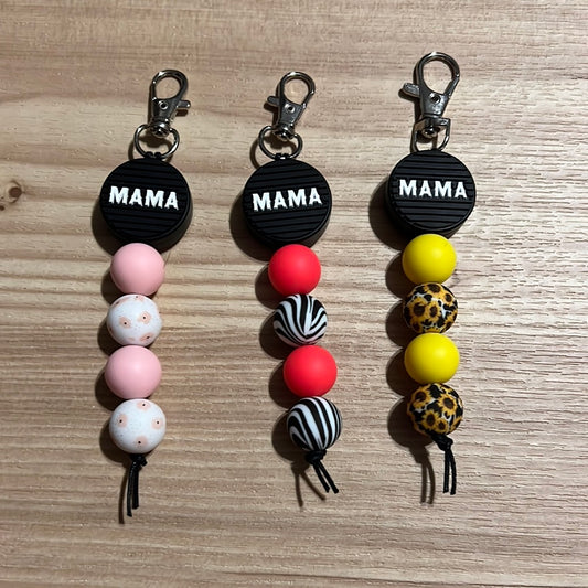 Mama Keychain black and white