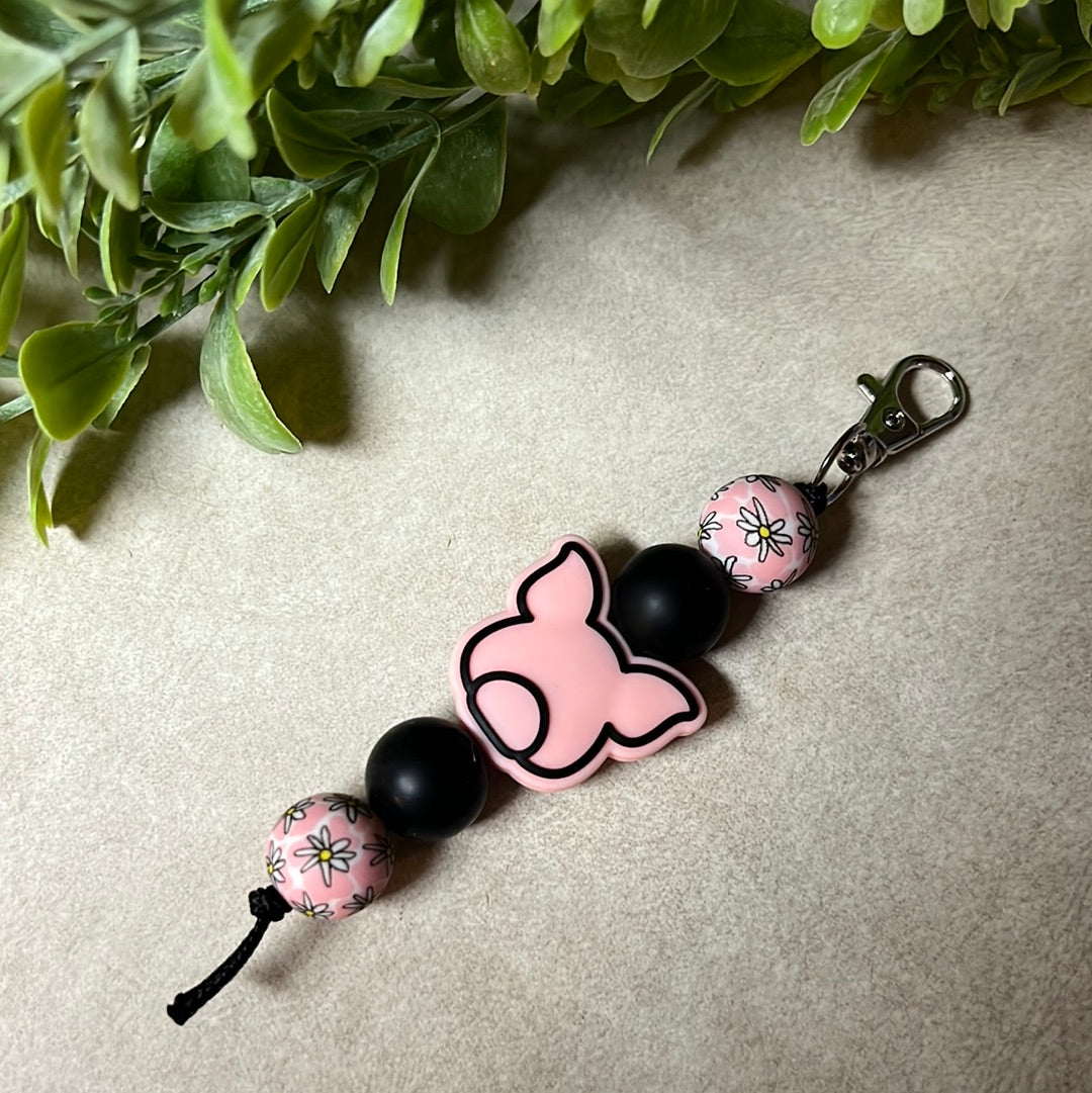 Daisy Pig Keychain