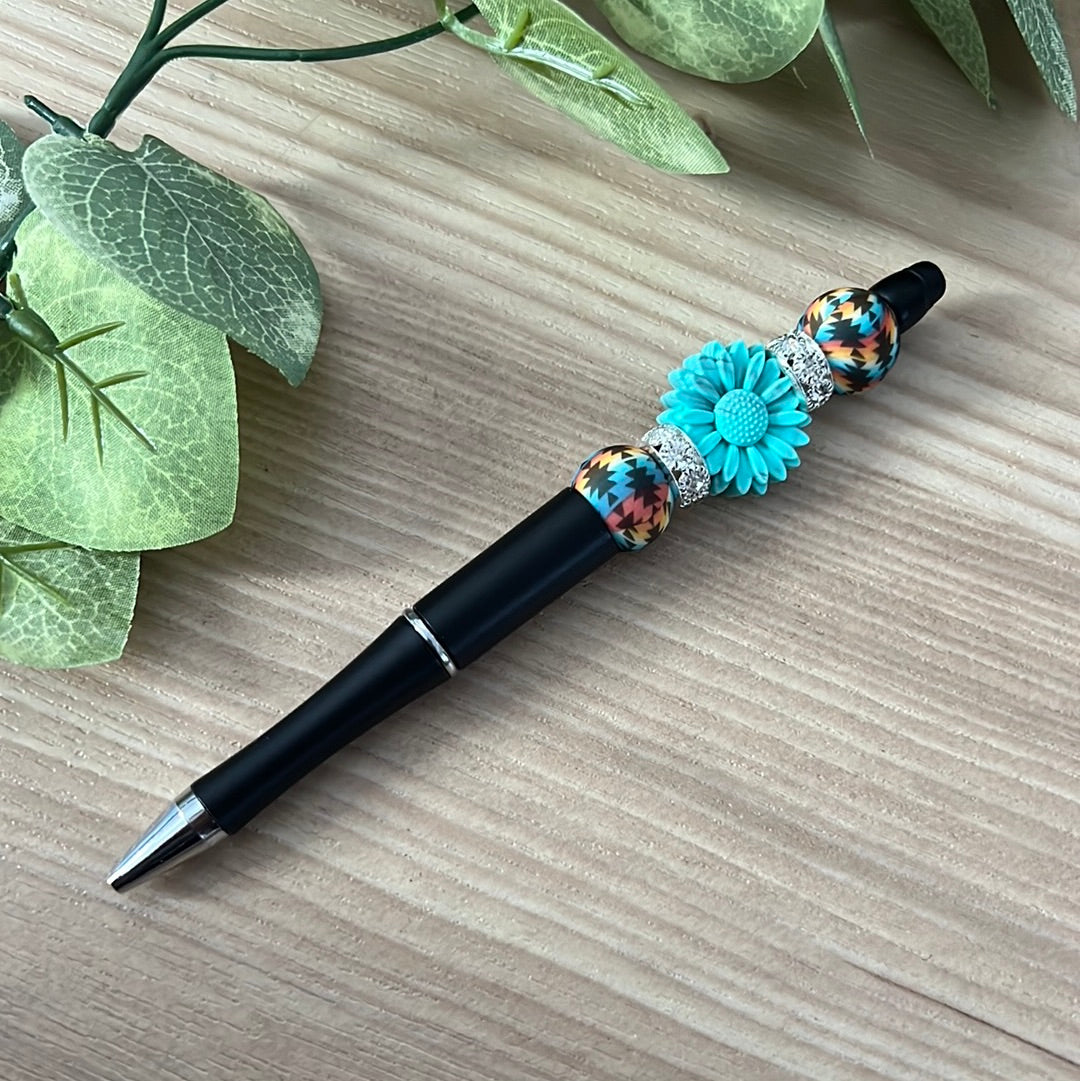 Aztec Turquoise Daisy Pen